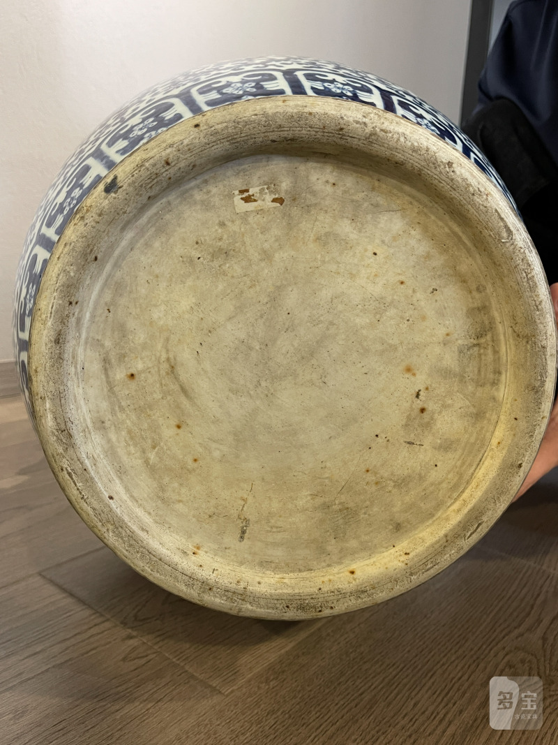 清中期 青花龙穿花纹双耳盘口大瓶 - 图13
